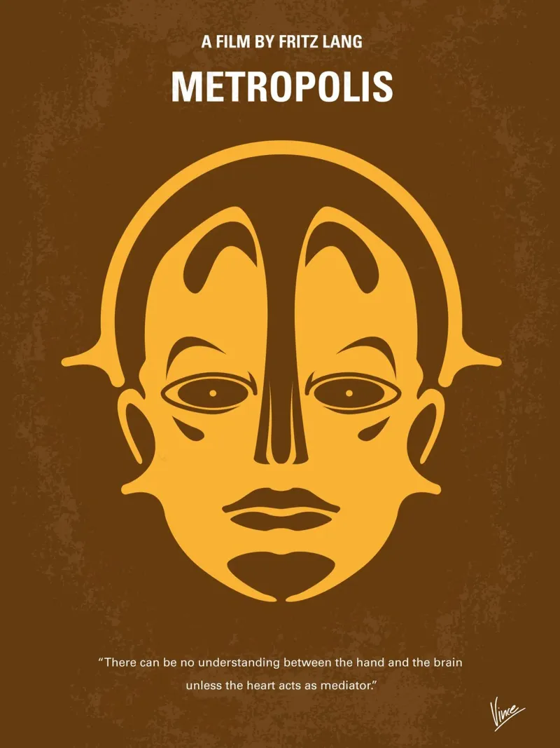No052 My Metropolis minimal movie poster poster con telaio in alluminio da Chungkong