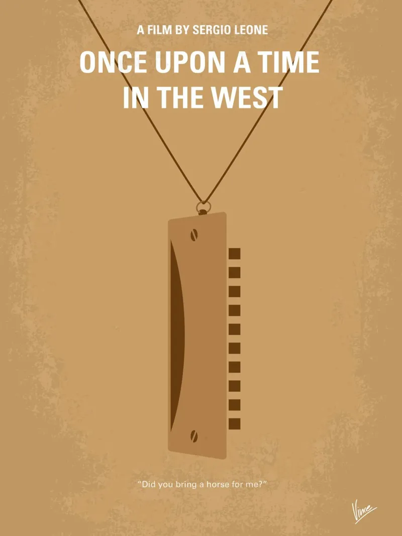 No059 My once upon a time in the west minimal movie poster tela da Chungkong