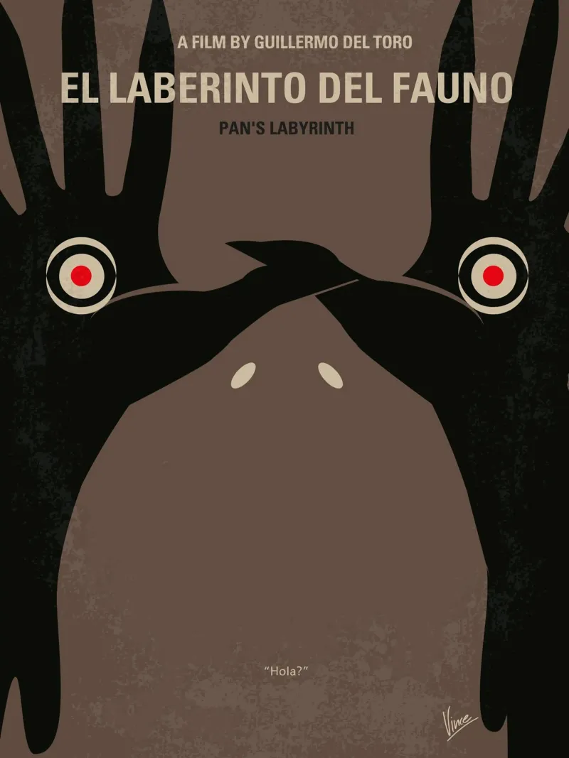 No061 My Pans Labyrinth minimal movie poster poster con telaio in legno da Chungkong