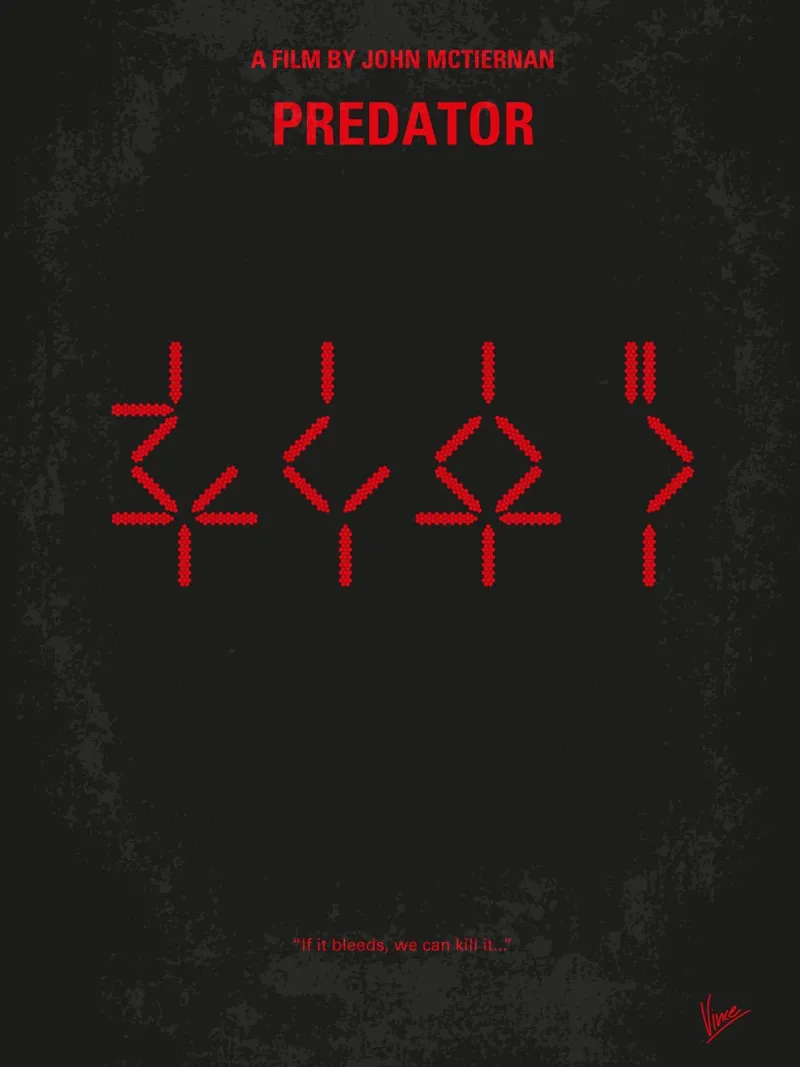 No066 My predator minimal movie poster carta hahnemühle da Chungkong
