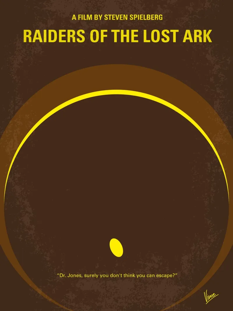 No068 My Raiders of the Lost Ark minimal movie poster alluminio dibond da Chungkong