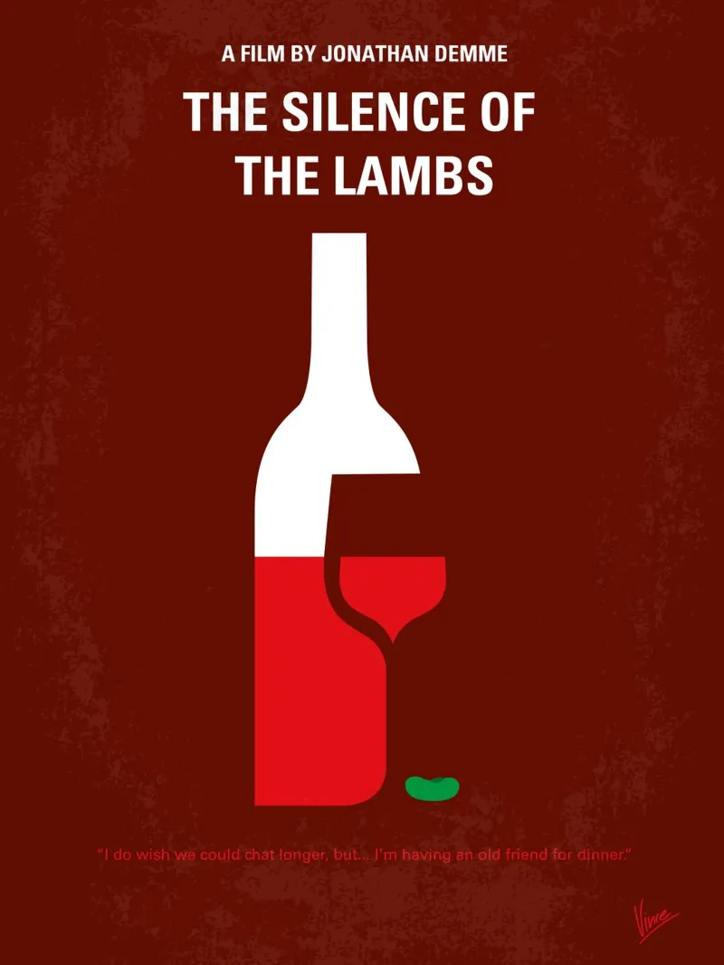 No078 My Silence of the lamb minimal movie poster poster da Chungkong
