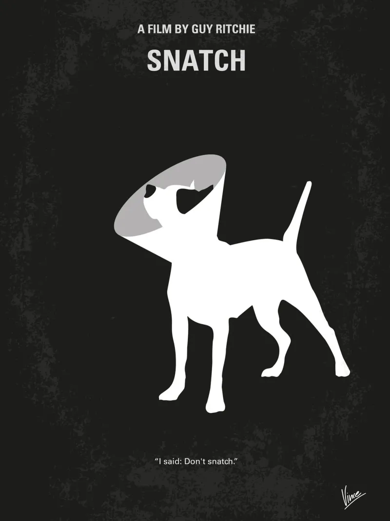 No079 My Snatch minimal movie poster poster con telaio in legno da Chungkong