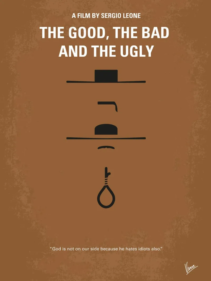 No090 My The Good The Bad The Ugly minimal movie poster plexiglass da Chungkong