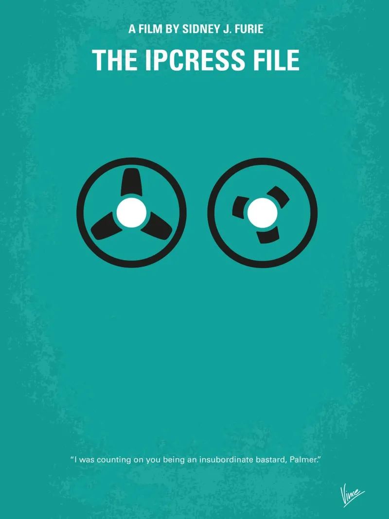 No092 My The Ipcress File minimal movie poster poster con telaio in plastica da Chungkong
