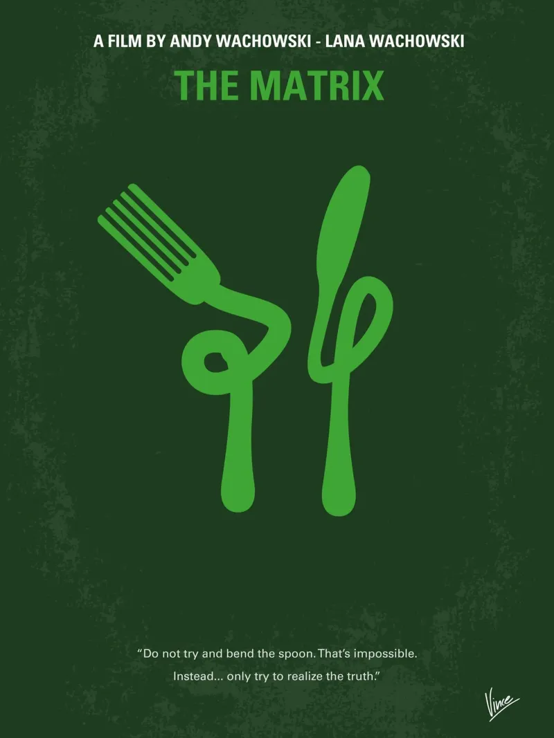 No093 My The Matrix minimal movie poster plexiglass da Chungkong