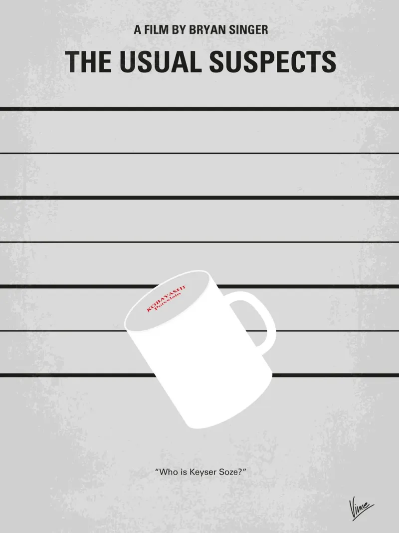 No095 My The usual suspects minimal movie poster pannello forex da Chungkong