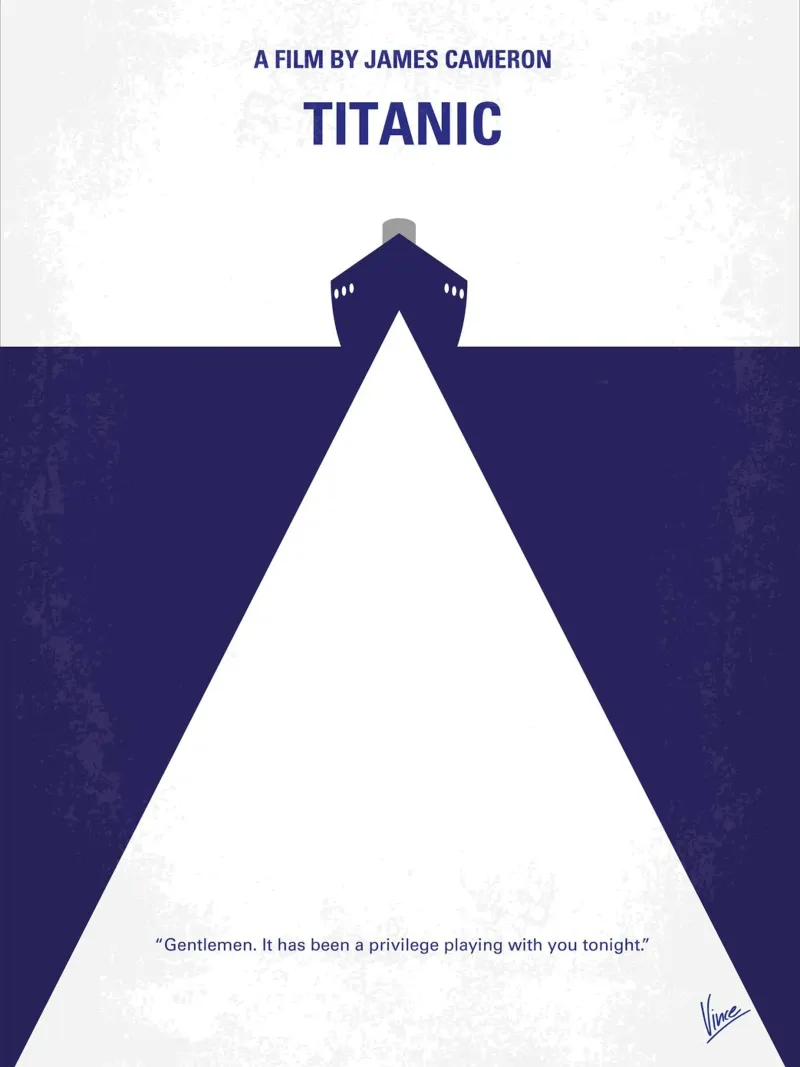 No100 My Titanic minimal movie poster plexiglass da Chungkong