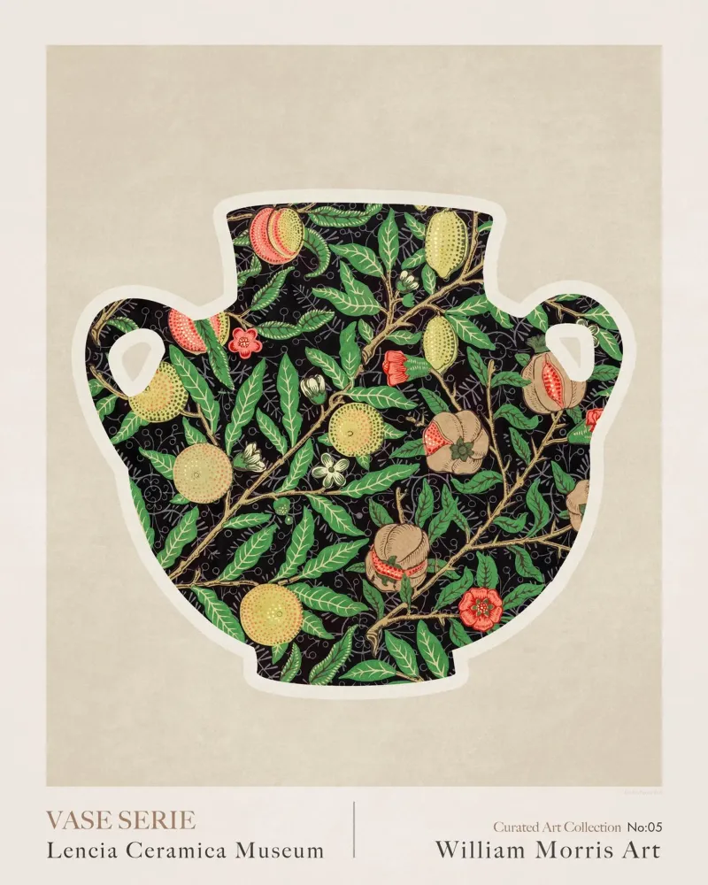 Morris William- Vase Series V canvas with Floater frame by Emel Tunaboylu