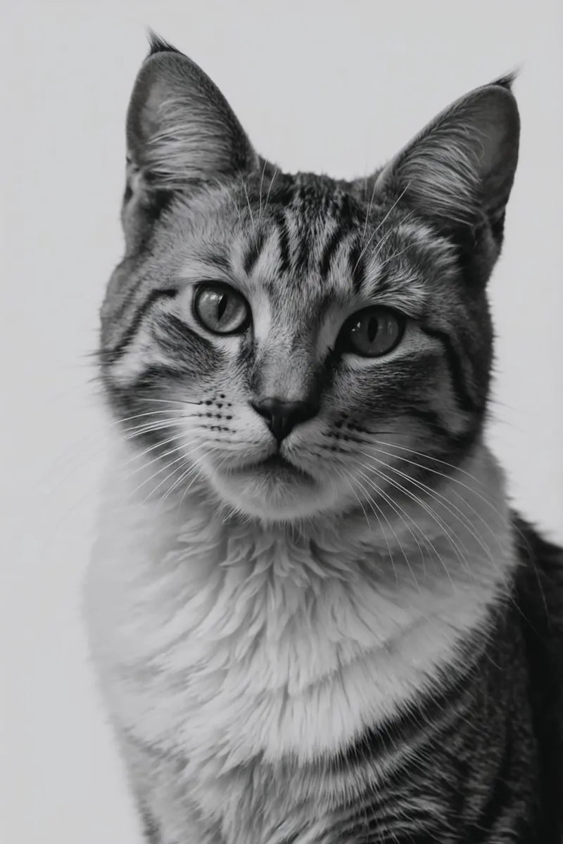 Elegante ritratto di gatto in bianco e nero | Werk 27 carta hahnemühle da Paws & Portraits