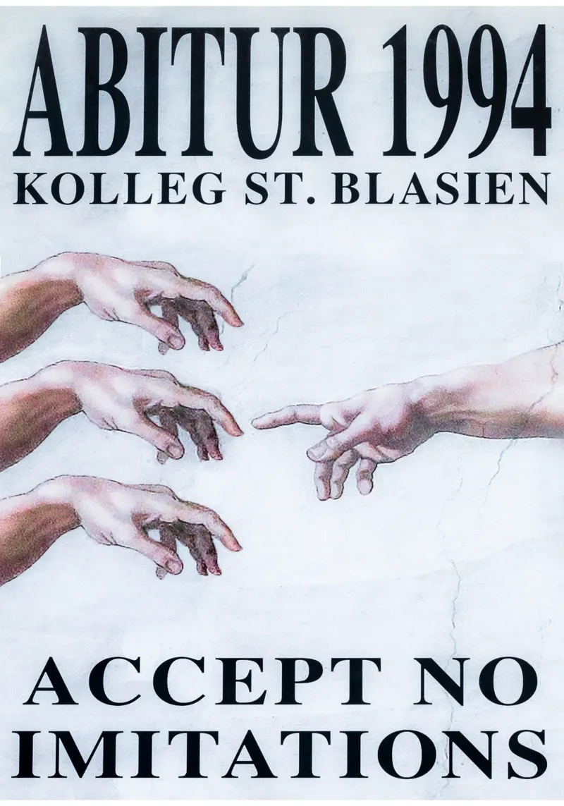 Abilogo 1994 (Original) canvas met Baklijst van Kolleg St. Blasien