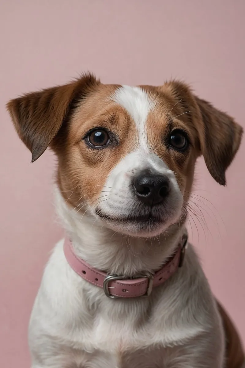 Jack Russell con collare rosa | Impianto 37 plexiglass da Paws & Portraits