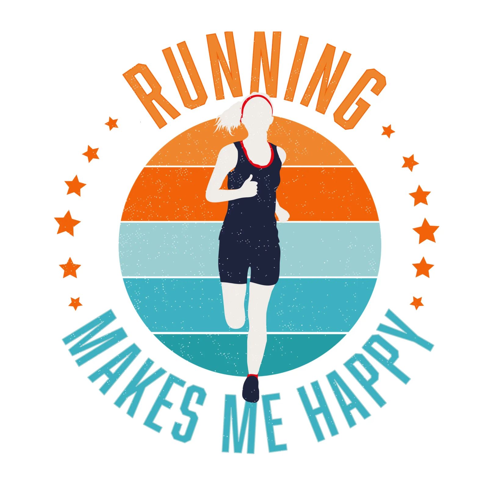 Correre mi rende felice. Per i corridori. Per chi fa jogging. plexiglass da CalliLetters