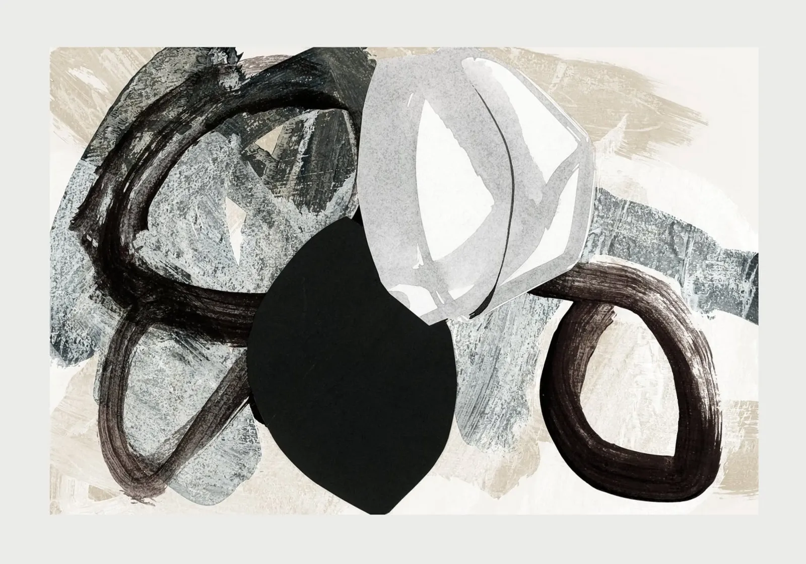 abstract mixed media collage poster da IRIS LEHNHARDT FINE ART