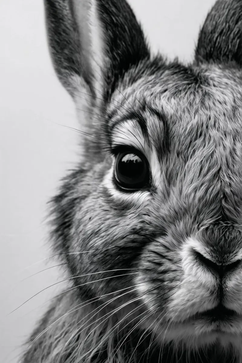 Primer plano de un conejo | Obra 54 metacrilato de Paws & Portraits