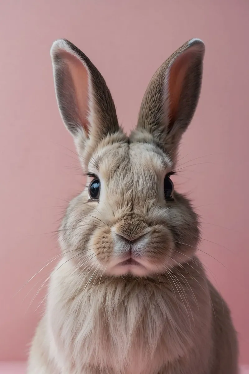 Portrait of a cute rabbit | Work 65 canvas by Paws & Portraits