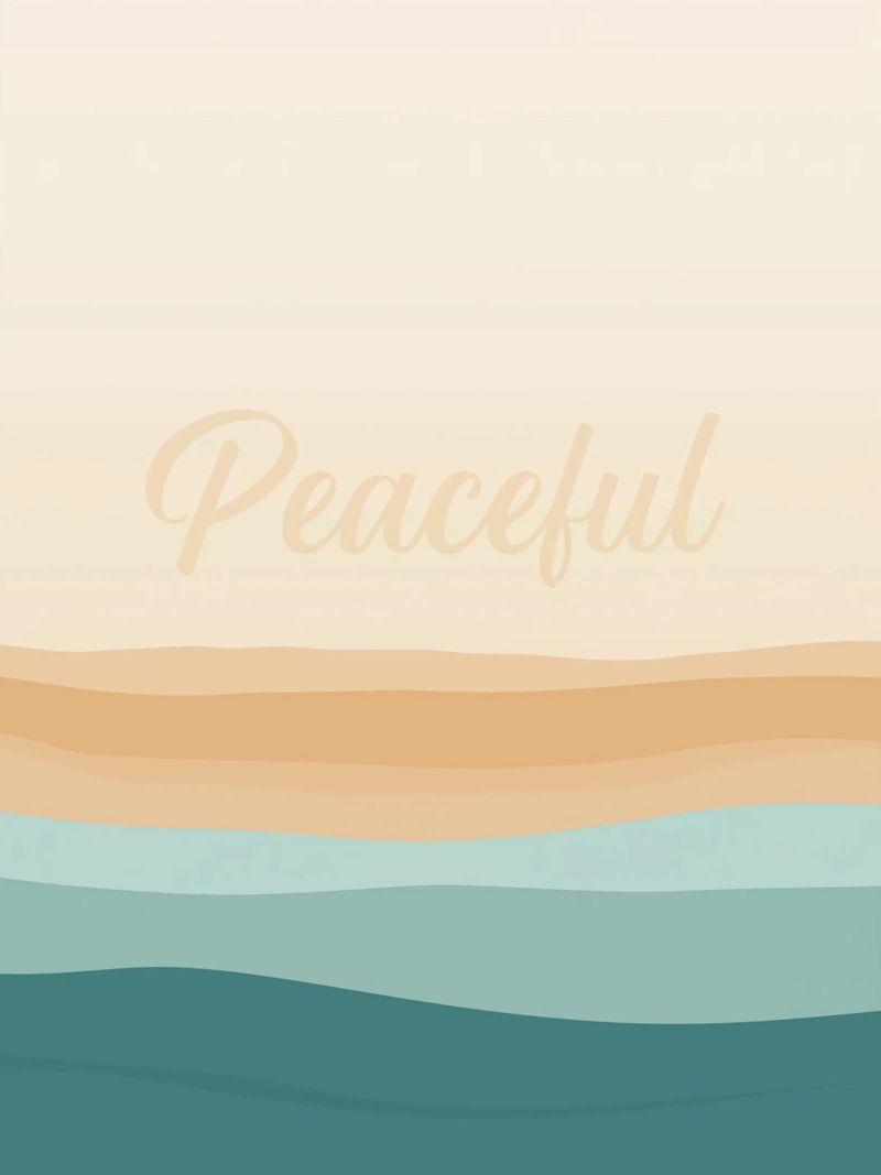 Friedlicher abstrakter Meeresstrand Poster von Little Things