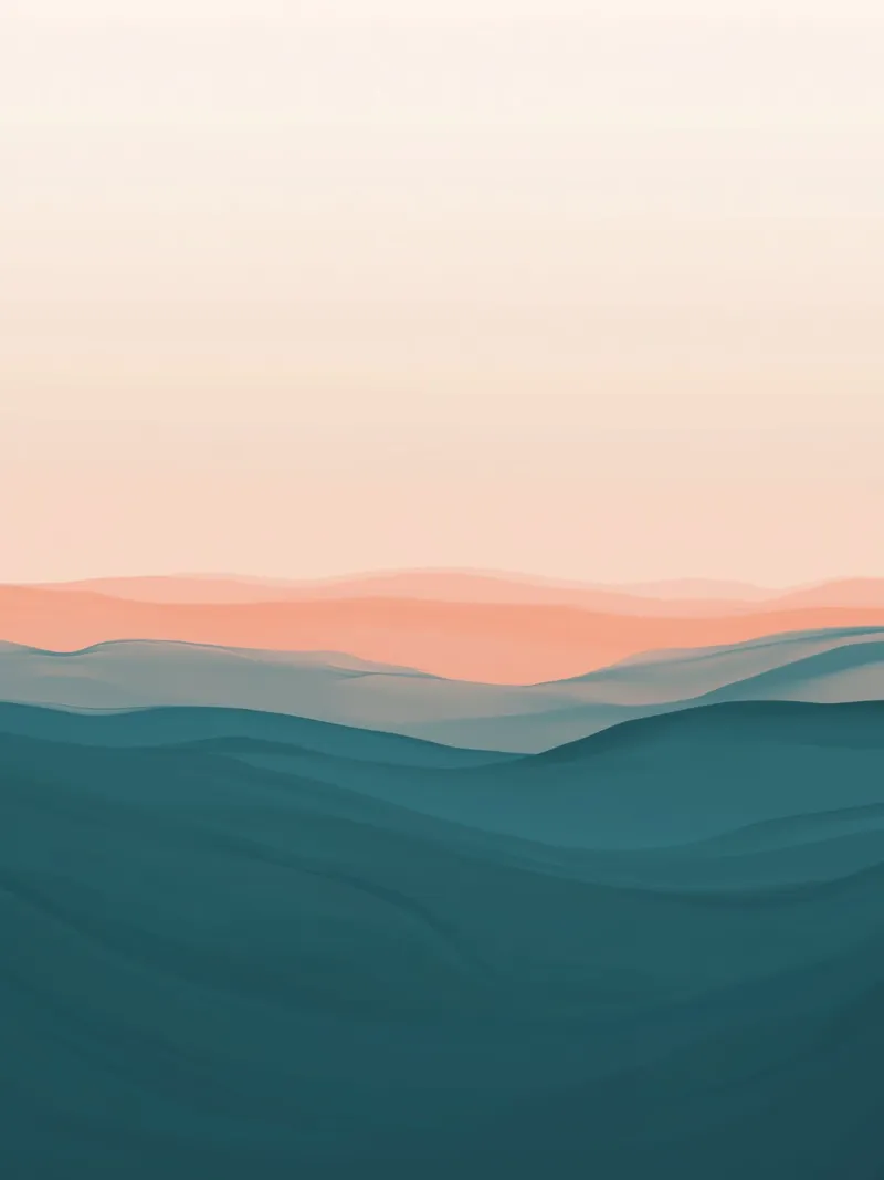 Illustrazione del mare blu e rosa alluminio dibond da Little Things