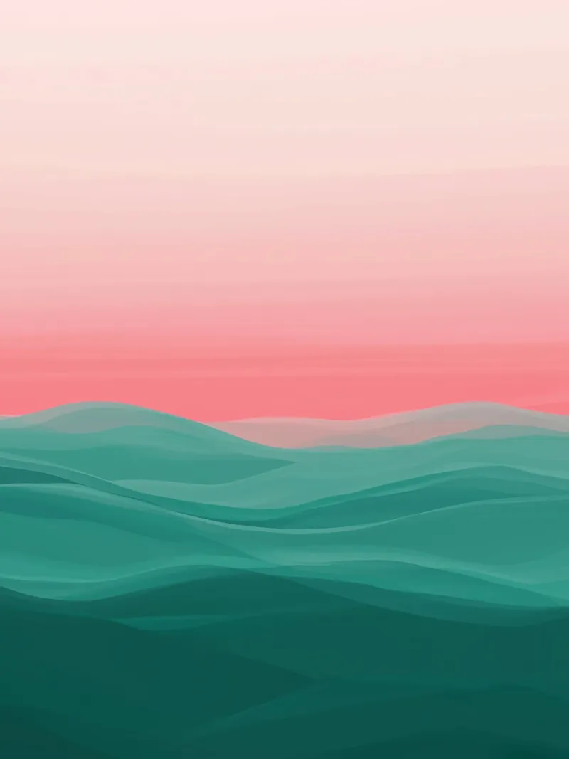 Turquoise ocean with pink sky hahnemühle by Little Things