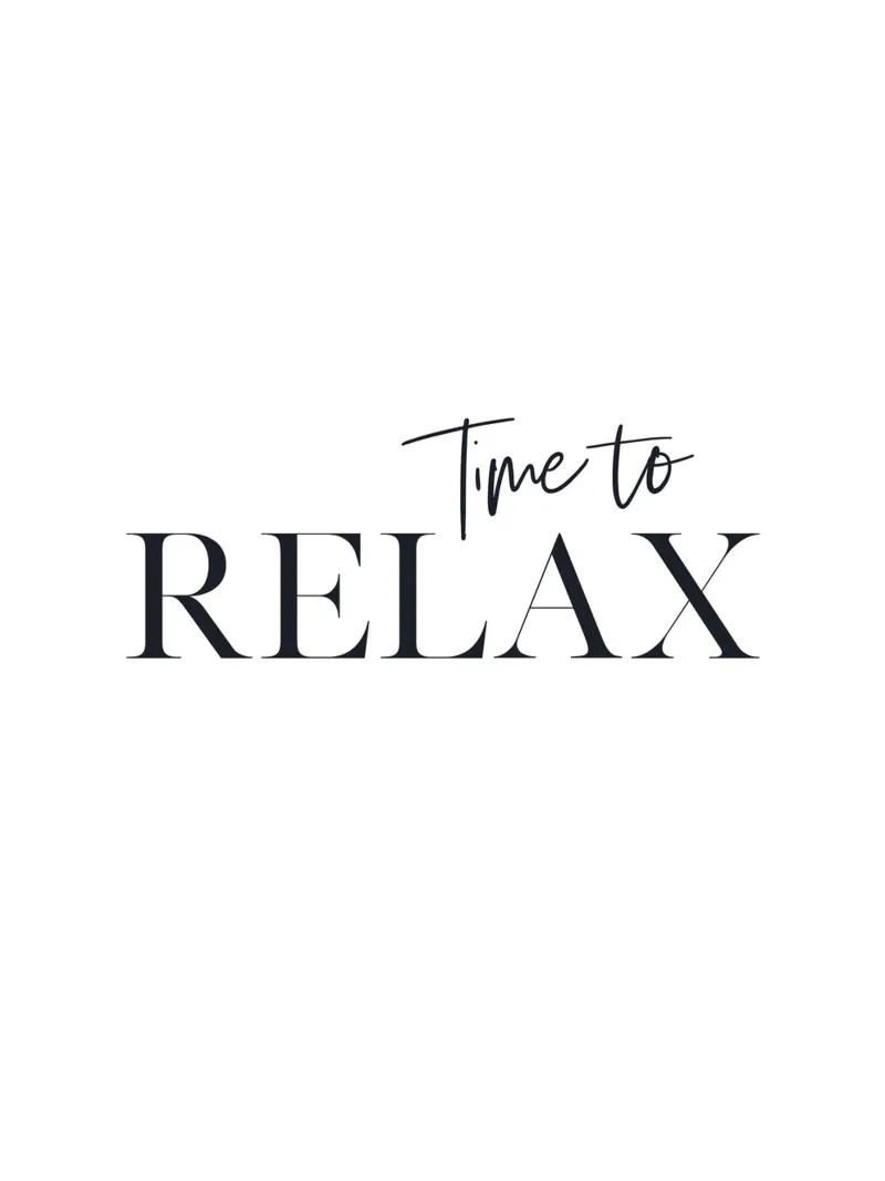 Time to Relax - Design tipografico minimalista pellicola backlit da Whole©