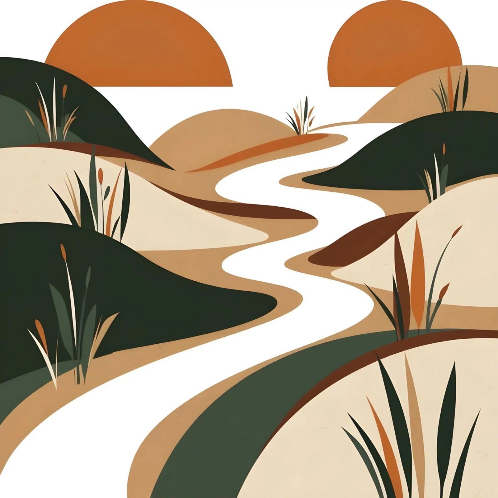 Serene Sunset River poster by Artistic-shop
