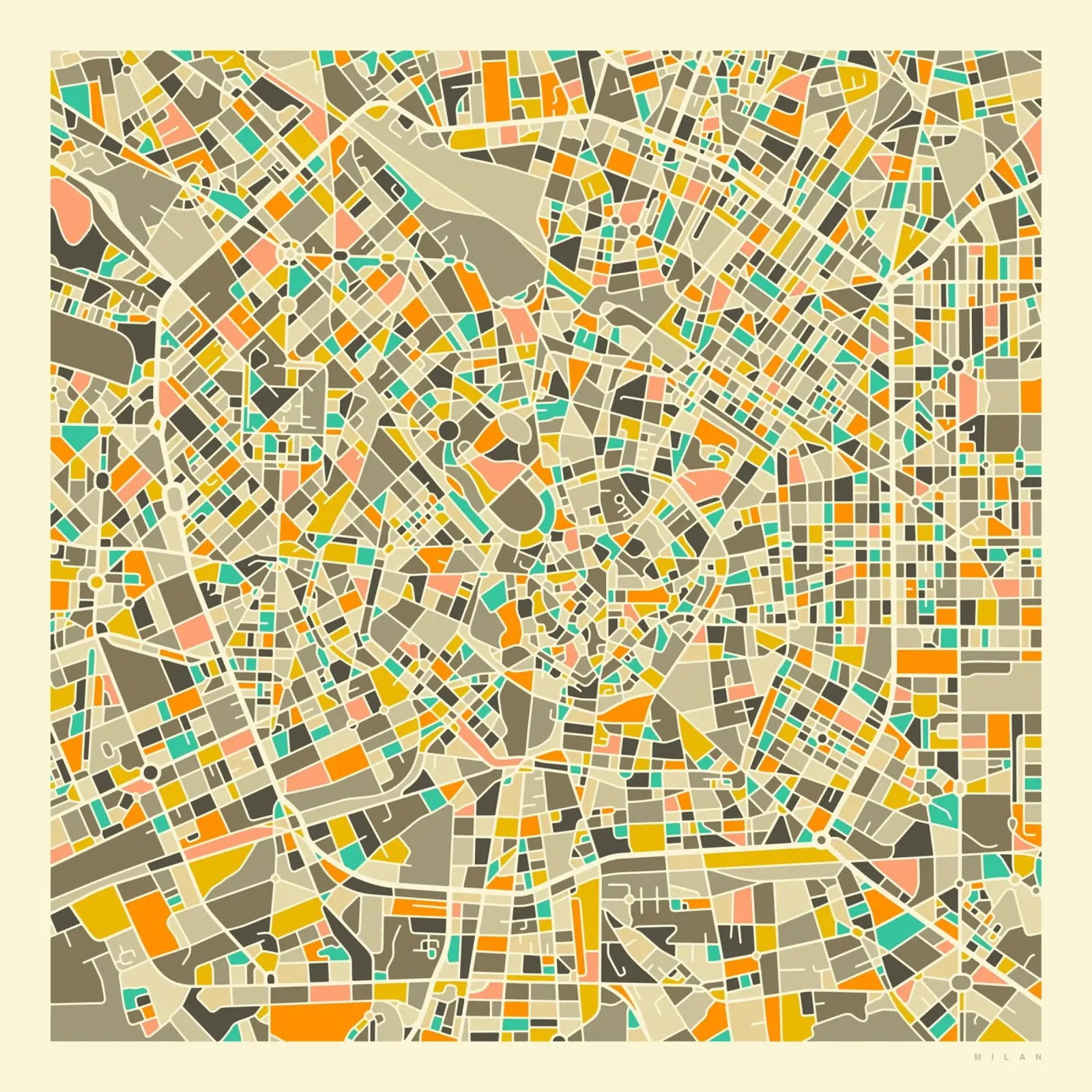 Milan Map carta hahnemühle da Jazzberry Blue