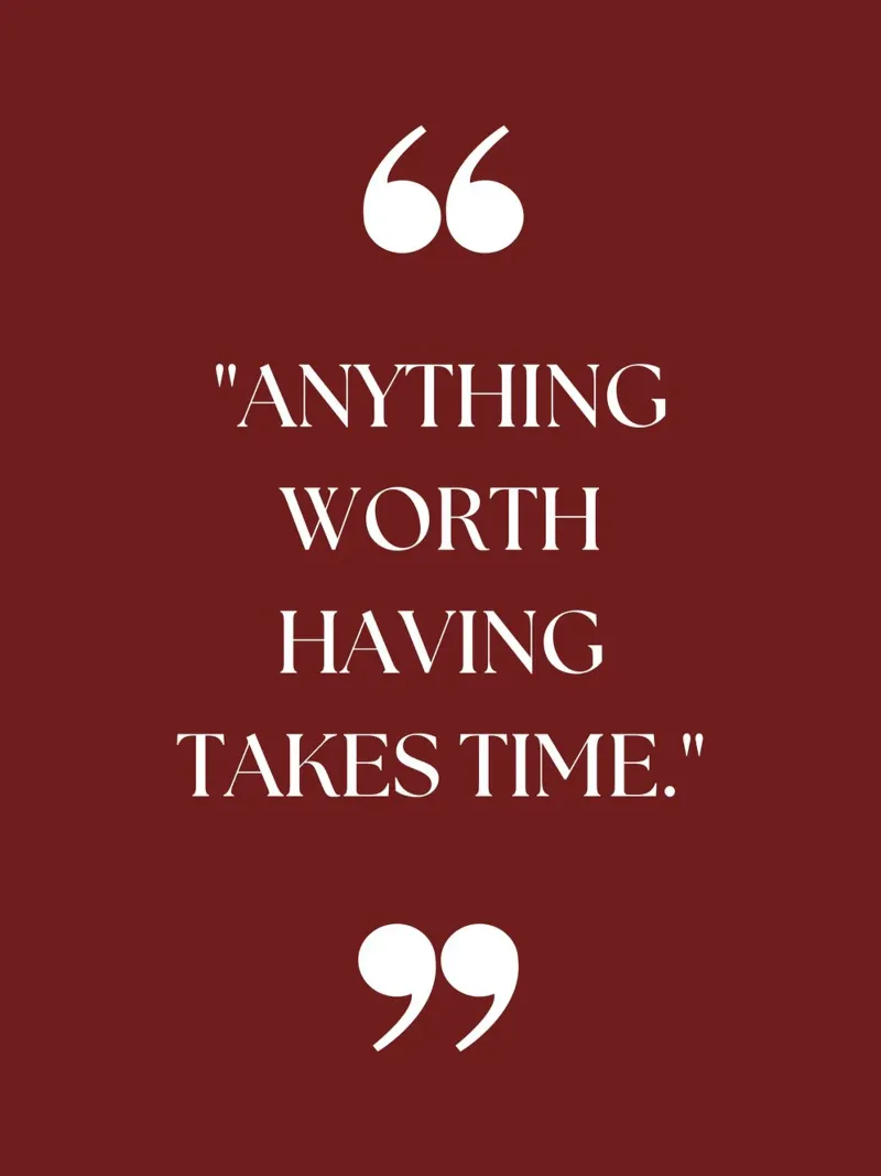 Patience is a Virtue: Anything Worth Having Takes Time canvas with Floater frame by Artistic-shop
