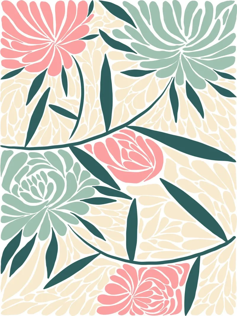 Botanical Pattern plexiglass da Artsy Bessy
