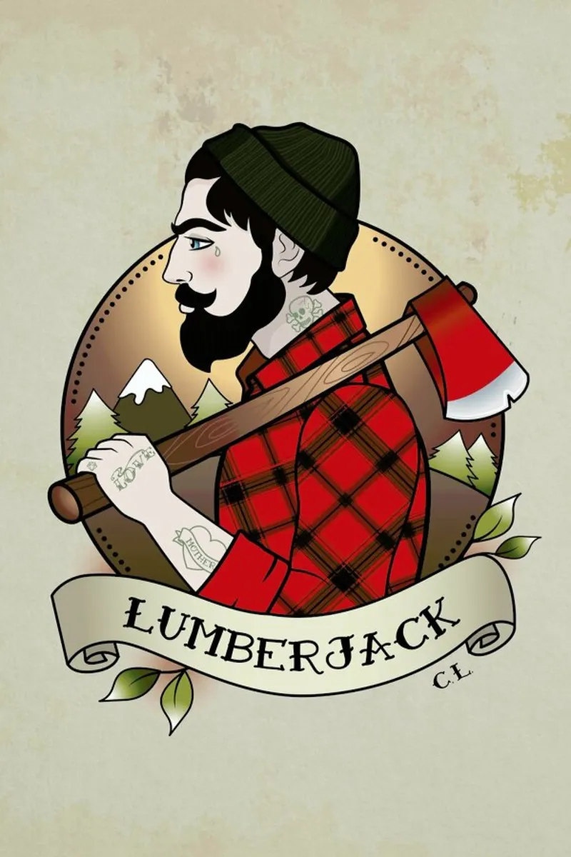 Lumberjack poster con telaio in alluminio da Killer Wolf