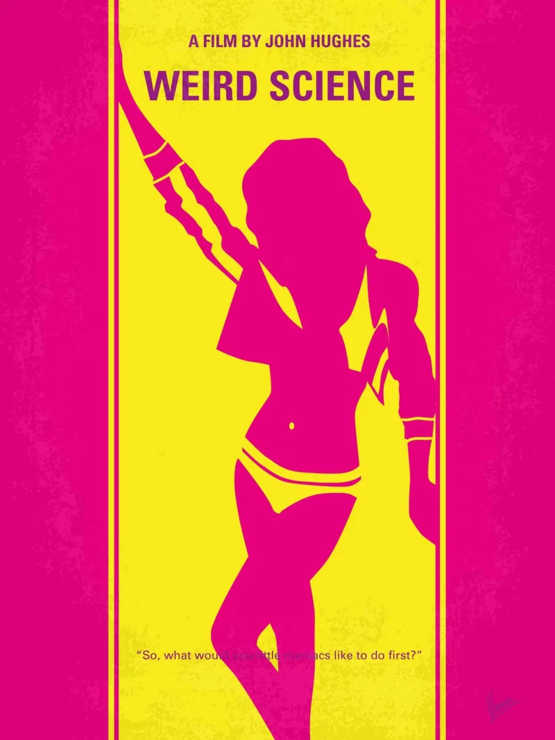 No106 My Weird science minimal movie poster plexiglass da Chungkong