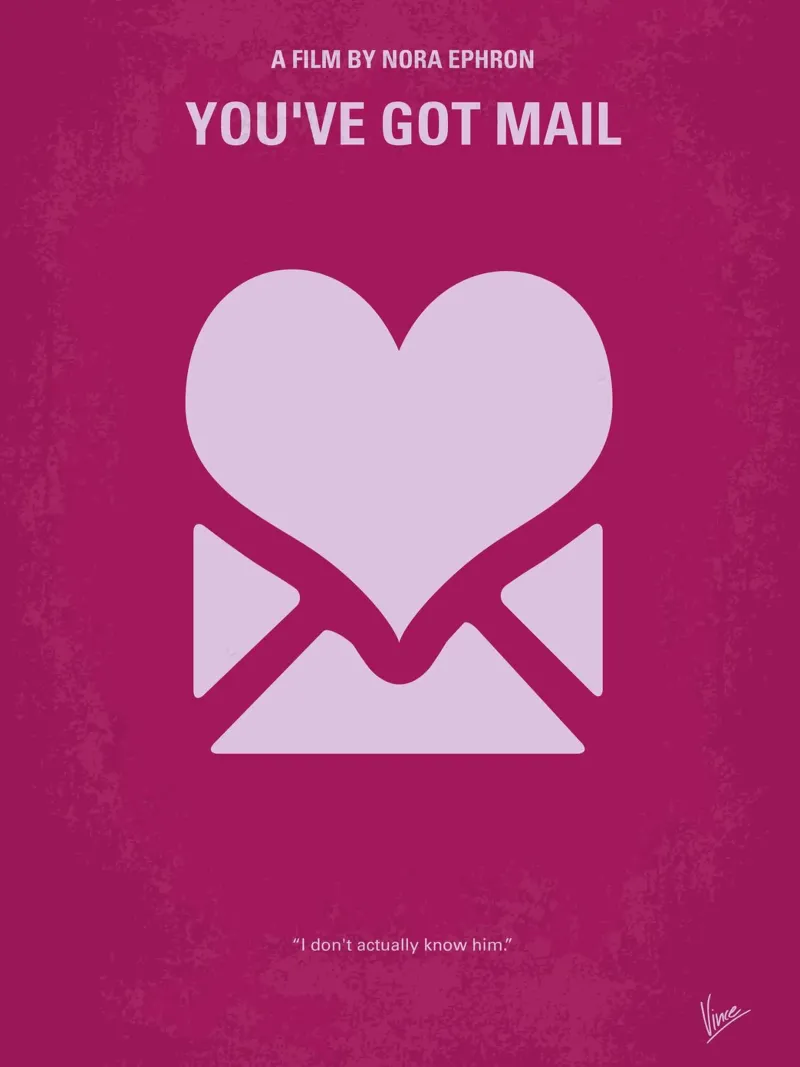 No107 My Youve Got Mail minimal movie poster poster con telaio in plastica da Chungkong