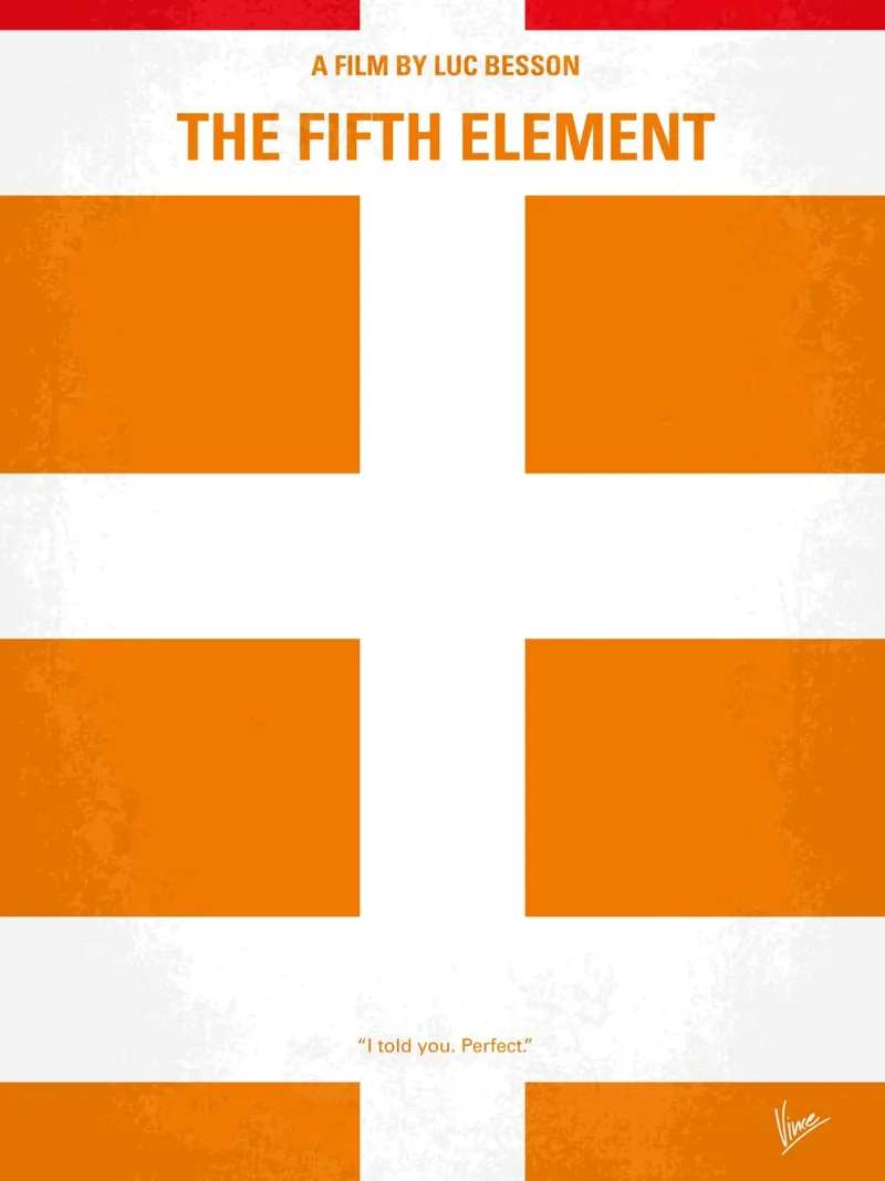No112 My Fifth Element minimal movie poster carta hahnemühle da Chungkong