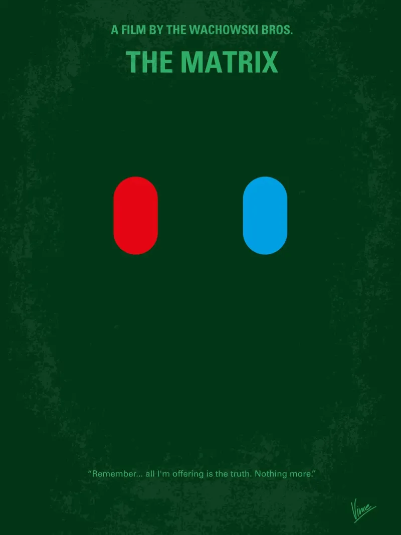 No117 My MATRIX minimal movie poster alluminio dibond da Chungkong