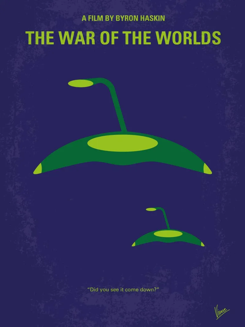 No118 My WAR OF THE WORLDS minimal movie poster poster con telaio in plastica da Chungkong