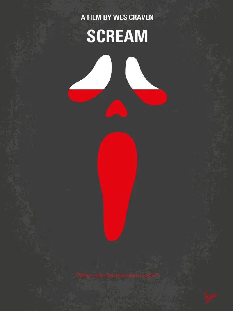 No121 My SCREAM minimal movie poster Hahnemühle von Chungkong