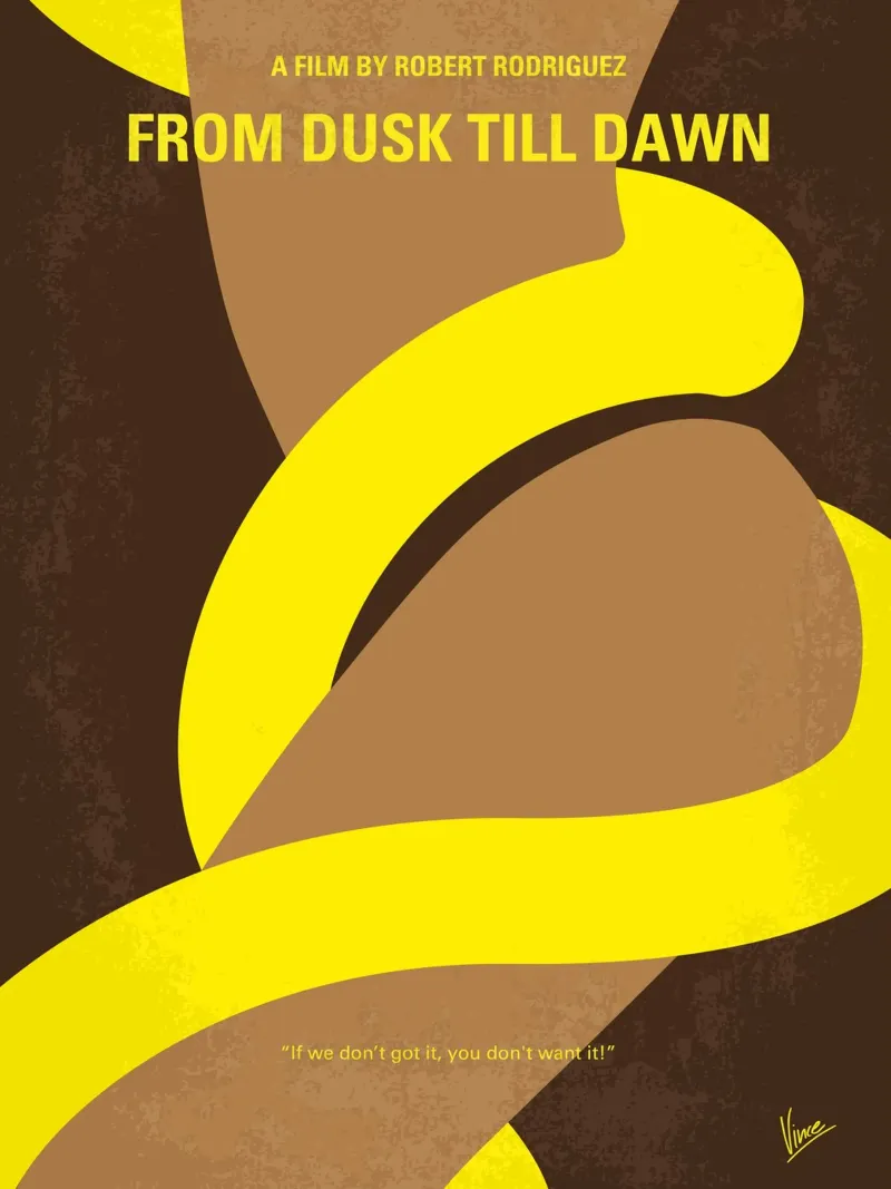 No127 My FROM DUSK TILL DAWN minimal movie poster alluminio dibond da Chungkong