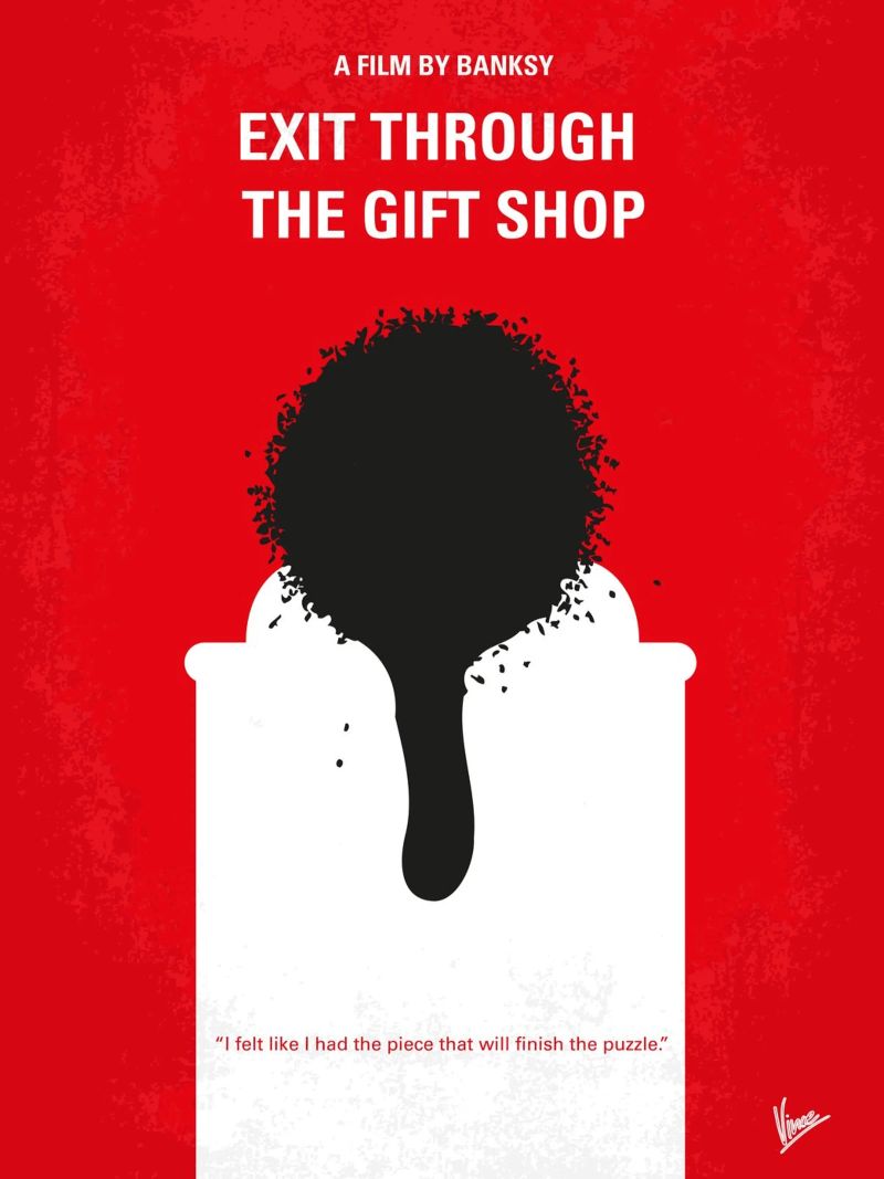 No130 My Exit Through the Gift Shop minimal movie poster Poster von Chungkong