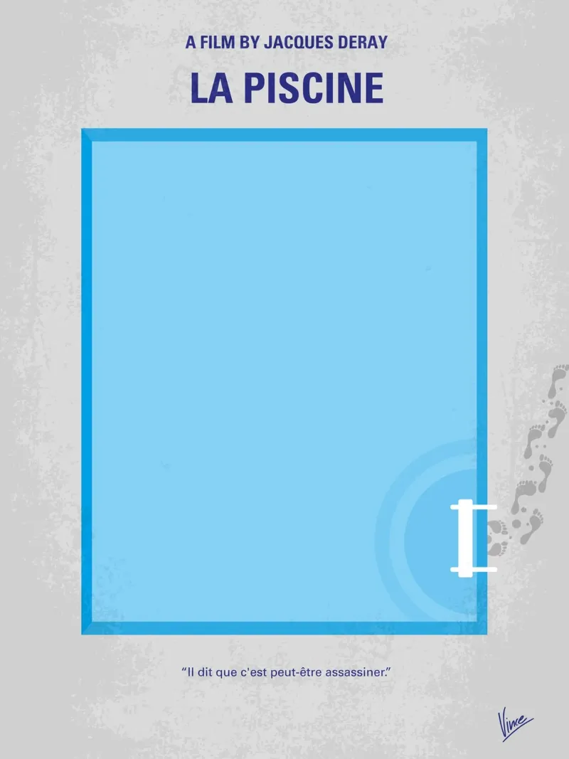 No137 My La piscine minimal movie poster tela da Chungkong
