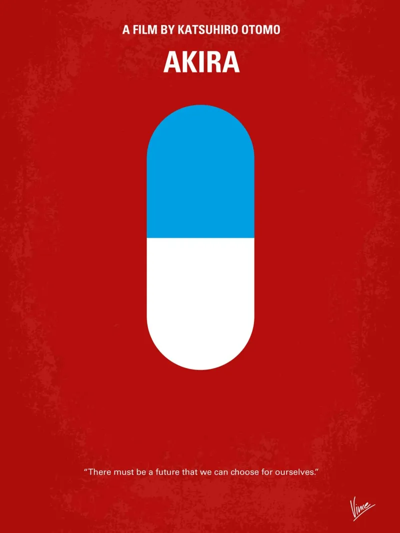 No144 My AKIRA minimal movie poster poster con telaio in alluminio da Chungkong