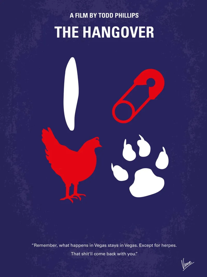No145 My THE HANGOVER Part I minimal movie poster carta hahnemühle da Chungkong