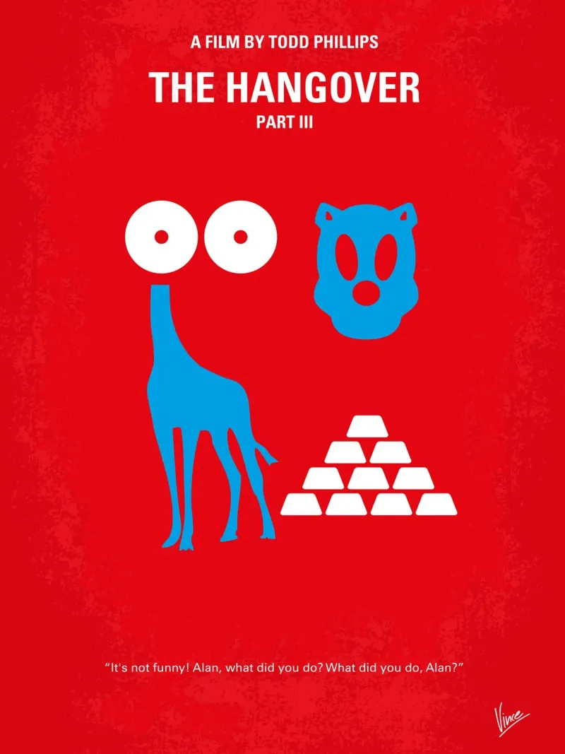 No145 My THE HANGOVER Part III minimal movie poster plexiglass da Chungkong