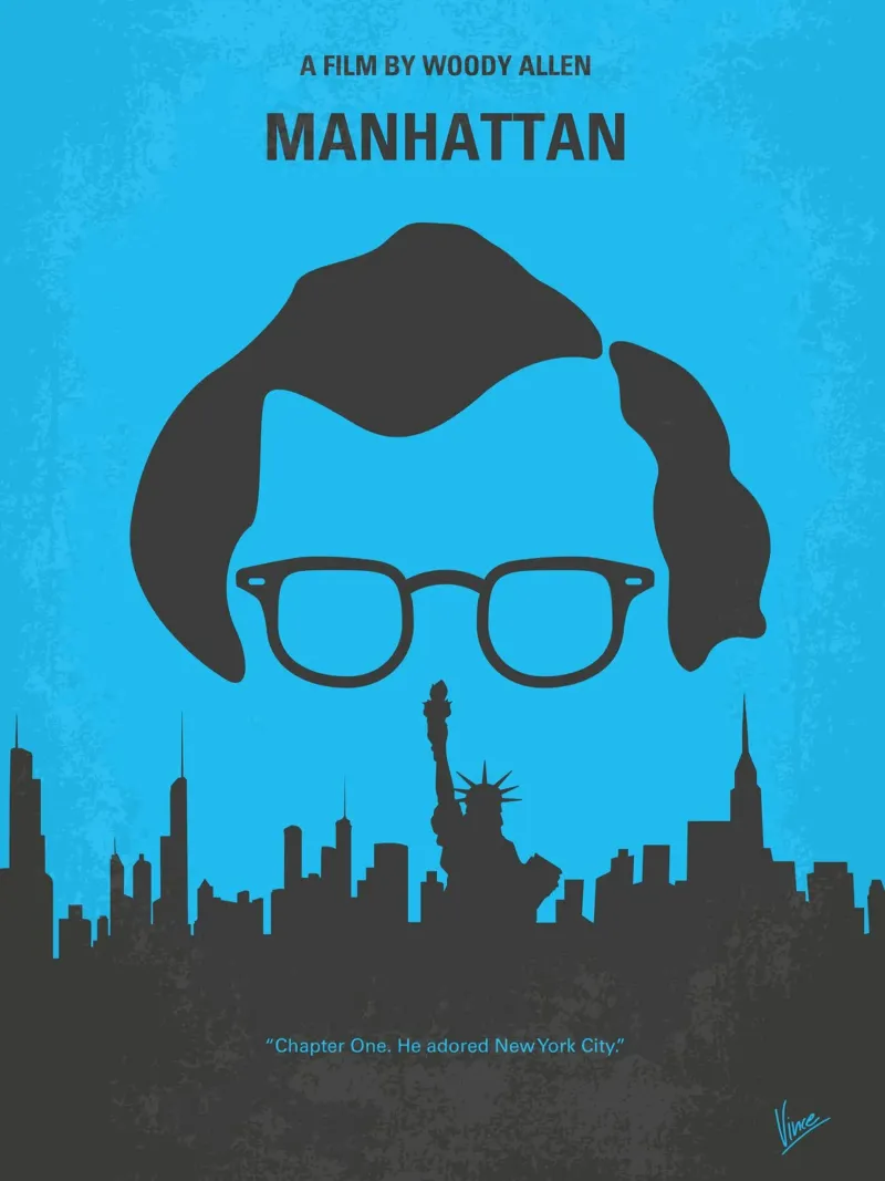No146 My Manhattan minimal movie poster poster con telaio in alluminio da Chungkong