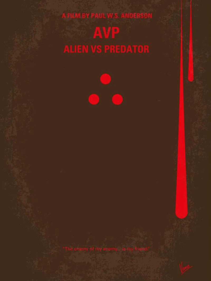 No148 My AVP minimal movie poster poster con telaio in alluminio da Chungkong
