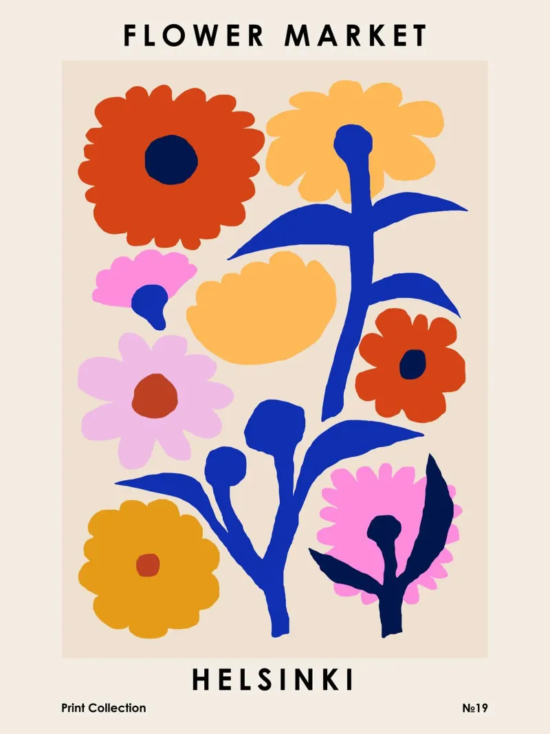Mercato dei fiori. Helsinki carta hahnemühle da NKTN Design