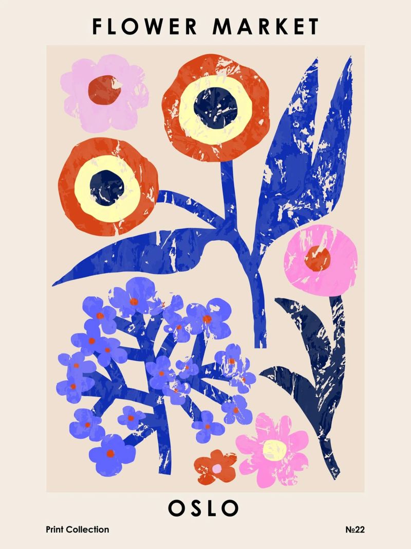 Flower Market. Oslo forex plate by NKTN Design