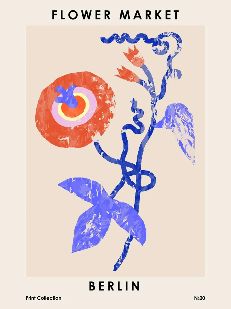 Mercato dei fiori. Berlino poster da NKTN Design