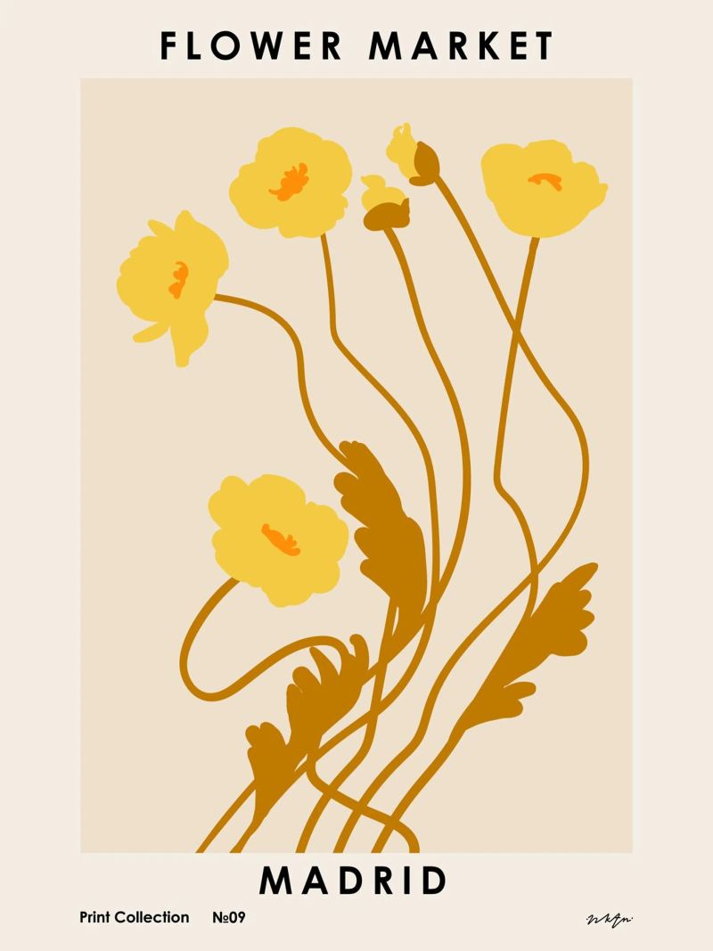 Flower Market. Madrid poster by NKTN Design