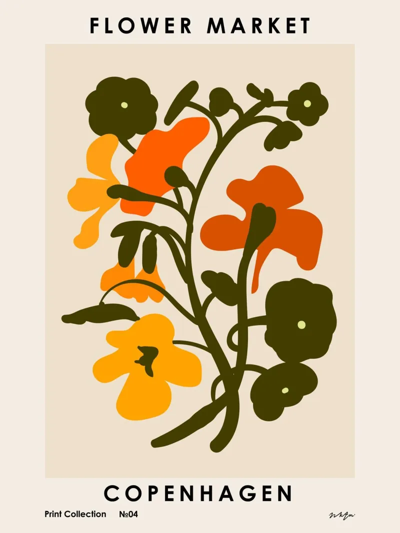 Mercato dei fiori. Copenaghen carta hahnemühle da NKTN Design