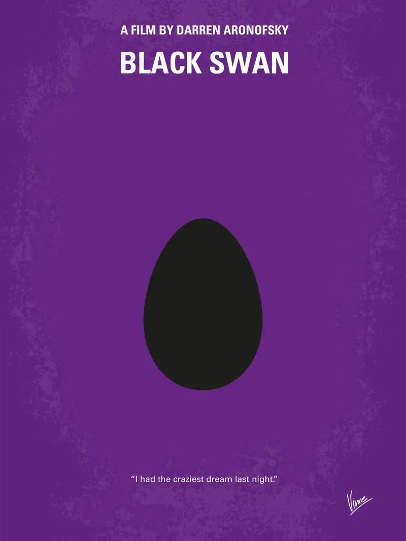 No162 My Black Swan minimal movie poster carta hahnemühle da Chungkong