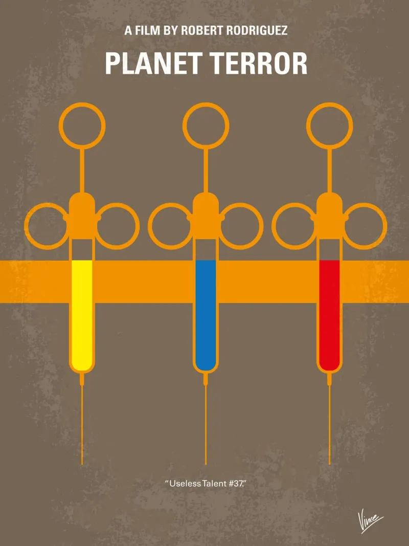 No165 My Planet Terror minimal movie poster carta hahnemühle da Chungkong